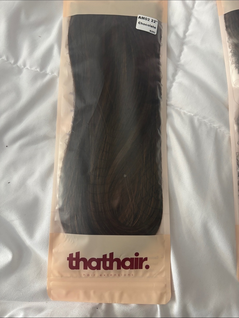 Thathair Chocolate Brown 22" halo hair Extensions